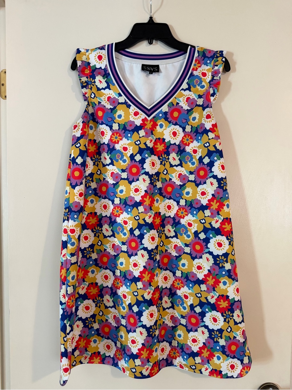 SSY'S Multicolor Floral Sleeveless V-Neck Dress